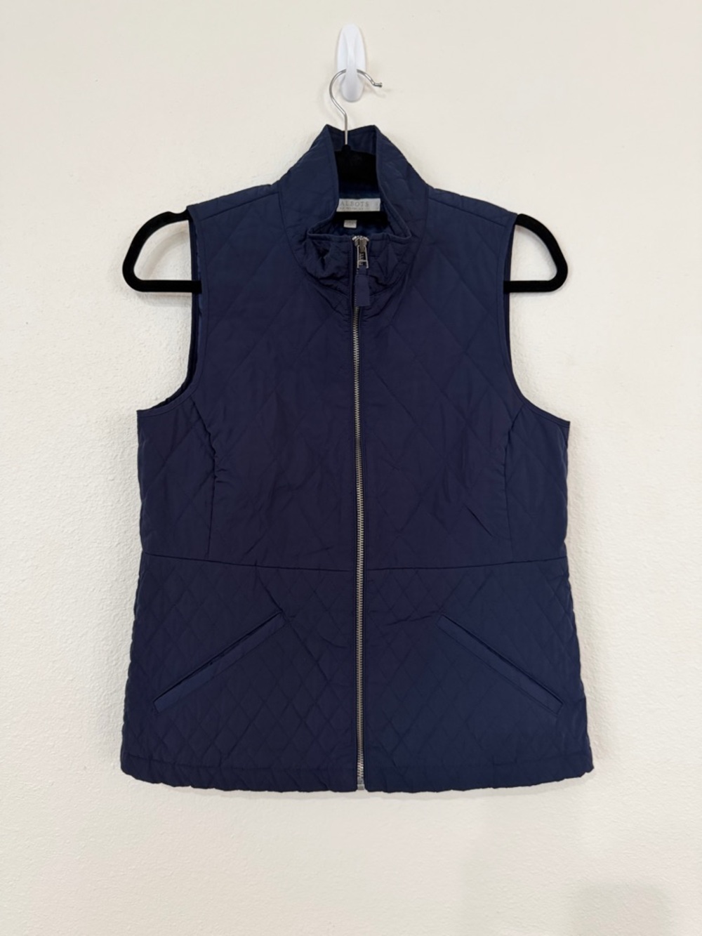 Talbots Navy Quilted Vest